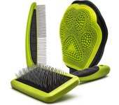 Kit de Guante para Asear a Mascotas Peine para Eliminar el Pelo de Mascotas (3pcs)