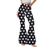 [You're My Secret] Y2k High Waisted Flare Pants Wide Leg Women Trousers Elastic Casual Streetwear Patchwork Sweatpants Bottoms