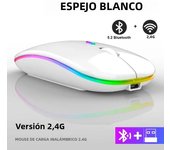 Ratón Inalámbrico RGB Recargable Bluetooth Con Iluminación LED Ergonómico Para Juego Y Computadora 3600DPI Ratón Para Laptop PC