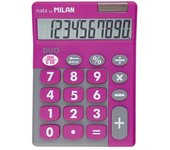 blister calculadora duo 10 digitos rosa teclas grandes milan