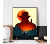 Game TV-Red-Dead-Redemption 2 Poster No Framed Kraft Club Bar Paper Vintage Poster Wall Art Painting Bedroom Study Stickers