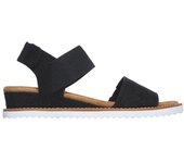 Skechers Bobs Desert Kiss Sandalias con cuña para mujer negras en sintético 83732
