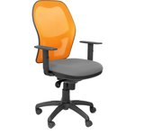 Piqueras Y Crespo Silla Jorquera Ergonómica Naranja y Gris
