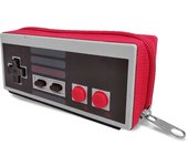 Mancha de Creación - Monedero de Mando NES, Cartera Retro Consola Gris, Cremallera Negra, Regalo Friki, Gamer, Retro, Vintage, Mujer y Hombre ideal para regalar obsequio para fanáticos de nintendo, retrogames, juegos retro. Artículo antiestrés de colores