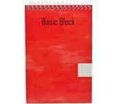 Tradineur - Cuaderno cuadriculado apaisado de 8º con encuadernación de espiral, libreta, bloc de notas con anilla, tapa de cartón y 80 hojas, 15,4 x 10,5 cm, color aleatorio