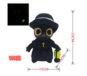 Muñeca luminosa Steampunk Raven - Muñeca de Halloween con forma de farol que absorbe la luz