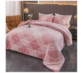 Plushome Edredon Nordico Con Borreguito 180x240Cm Con 1 Funda Almohada ,Edredòn Extra Suave Gruesa Calidad,Manta Gorda.