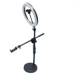 Overhead Tripod with Ring Light Table Tabletop Shooting Stand Tripods with Mobile Phone Holder Boom Arm for Nail Art Photography