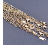 10pcs/Lot Gold Color Stainless Steel Chain 45cm Adjustable Necklace Width 1.2/1.5/1.6/2.2/2.5/3mm Men Women Jewelry Chain Bulk