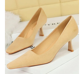 Spring Fall Women 6cm High Heels Concise Daily Work Pumps Lady Square Toe Flock Kitten Low Heels Elegant Banquet Red Blue Shoes