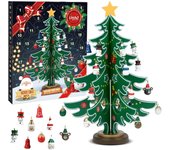 Calendarios de Adviento de Navidad Mini Árboles de Navidad de Madera Adornos Navideñas Decoraciones Regalos para Niños Regalos para Chicos