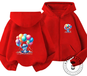 Kids Hoodie Stitch Children Cartoons Sports Shirt Kawaii Casual Clothes Anime for Boy Girl Sports Fashion Soft Zipper Cardigan