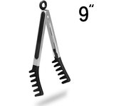 Pinzas para alimentos de silicona y nailon de grado alimenticio para barbacoa, juego de pinzas antideslizantes para parrilla