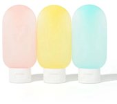 3 60ml Cosmetic Lotion Refillable Bottle Tube Squeeze Flip-top Bottles Shampoo Body Wash Travel Empty Sub-Bottling