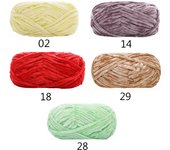 5pcs X100g Soft Velvet Yarn For Knitting Sweater Scarf Blankets Thick Crochet Yarn Threads