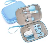 Kit Bebe Recien Nacid Higiene, MKNZOME 8 piezas Set Cuido Bebe Recien Nasido with Estuche de Transporte Kit de Lavado para Bebés Gift para Recién Nacidos Niños Pequeños