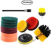UNTIOR Electric Drill Brush Attachment Set Power Scrubber Brush Car Polisher Kitchen Bathroom Cleaning Tool Car Detailig Brushes