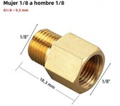 1/8 1/4 3/8 1/2 3/4 Female to Male Threaded Hex Bushing Reducer Connectors Copper Pipe Fitting Water Gas Adapter Connector
