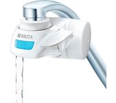 BRITA Sistema de Filtración On Tap Pro V-MF | Grifo con Filtro de Agua Incluye 1 Cartucho | Filtra hasta 600L | Elimina el 99,99 % de bacterias, cloro y microplásticos | Conserva minerales esenciales | Pantalla LCD con indicador de vida útil