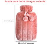 2L Hot Water Bottle Cover Rubber Hot Water Bags Winter Plush Hand & Feet Warmer Explosion-Proof Water Bottle Cover For Hot Water