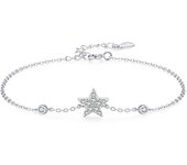 Mayo de 2025 Nuevo Diseño de Plata esterlina 925 de moda del corazón y la estrella y la Luna deslumbramiento CZ pulsera de Cadena Para La Boda DE LA Mujer Joyería FINA