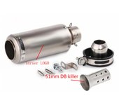 Universal 51mm/60mm Motorcycle exhaust with DB killer Motorcycle Exhaust Pipe Muffler Carbon Fiber GP-project Exhaust Pipe