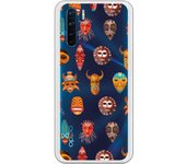 Funda compatible con Oppo A91 - Reno 3 - Patron mascaras africanas