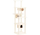 Rascador para Gatos con postes de crema de isal 169 cm
