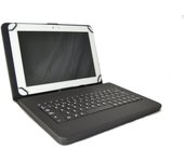 Funda con Teclado extraíble en español (Incluye Letra Ñ) para Bq Aquaris M10 / Bq Edison 3 / Wolder Mitab 10.1" / Woxter 10.1" / Samsung Galaxy Tab A 10.1" - Color Negro
