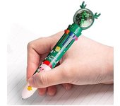Bolígrafo de Prensa Verde | Rollerball Navidad Multicolor
