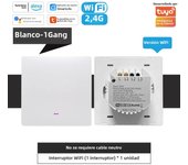 Tuya Wifi Smart Switch No Neutral Wire 1 2 3 Gang Light Switch Smart Life APP Works With Google Home Alexa Remote Control