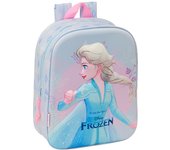 Mochila Guardería Safta 3D Frozen - Bolsillo Red - Tamaño 220x100x270 mm, Capacidad 6L - Asa de Mano.