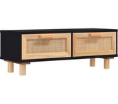vidaXL Mesa de centro madera contrachapada y de pino 80x40x30 cm Blanco, Negro, Marrón Mesita de Salón o Comedor o Auxiliar Mesa de Café Meuble Salón