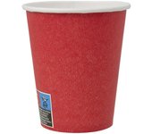 MONOUSO | Vaso Cartón "Colores" Rojo 9Oz/290ml Ø8,0cm (20 Uds)