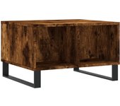 vidaXL Mesa de centro madera contrachapada 60x50x36,5 cm Blanco, Negro, Blanco brillante Mesita de Salón o Comedor o Auxiliar Mesa de Café Meuble Salón