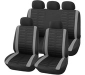 Funda de asiento de coche Universal, funda de cojín de asiento interior de coche de 5 plazas de tela plana