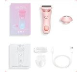 2 in 1 Electric Shaver Razors for Women Legs Underarm Face Hair Wet Dry Use Bikini Trimmer Hair Removal Painless IPX7 Waterproof