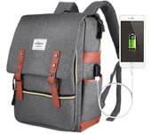 Mochipa para computadora portátil para Mujeres, mopila para computadora de trabajo de 15,6 pulgadas para helbres, resistant to Agua, Bolsa para computadora para la Escuela, Negocios, oficin with Puerto de carga USB