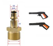 M22 Adapter Quick Coupling High Pressure Washer Gun Hose Connector For Karcher Lavor Parkside High Pressure Washer Wash Cars