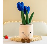 1 tulip plant plush toys, succulent plant plush filling toys, potted flower decoration toys, room bookshelf decoration creative