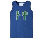 Camiseta de tirantes Azul Dark melange 128