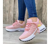 Zapatillas De deporte con plataforma para Mujer, zapatos informales cómodos De malla antideslizantes para correr, talla grande43