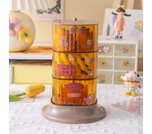 Makeup Brush Storage Box, Transparent Acrylic Multi-layer Storage Box, Suitable for Dressing Table Rotatable Desktop Storage Box