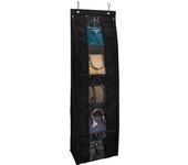 T-LoVendo Organizador de Bolsos de 5 Bolsillos Ahorra Espacio Cremallera Gancho Colgador Colgar en Armario Percha Puerta