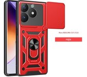 Slide Lens Protection Ring Bracket Case for Realme C67 GT 6T 6 3 Neo 6 5 C 65 63 61 55 53 53 51 35 33 2023 4G 5G Otter Cover Box