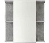 Armario de Pared con Espejo Nano, Agomerado de Melamina, Blanco, 60x62x20 cm