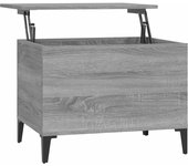 vidaXL Mesa de centro madera contrachapada 60x44,5x45 cm Blanco, Negro, Blanco brillante Mesita de Salón o Comedor o Auxiliar Mesa de Café Meuble Salón