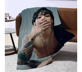Kpop Singer Sofa Baby Blankets for Bed Fleece Blanket Furry Throw Throws Double Fluffy Soft Decorative Custom Blanket