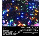 SANCO STORE - MAURER Luces Navidad A Pilas 300 Leds Multicolor Interior / Exterior (IP44)