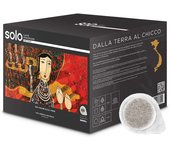 100 Cápsulas SOLO Caffè Monorigine Vietnam, 100% robusta, café de origen único, cápsulas compostables E.S.E. Es un café cremoso, enérgico y reconfortante de sabor fuerte con notas de frutos secos, especialmente avellana.